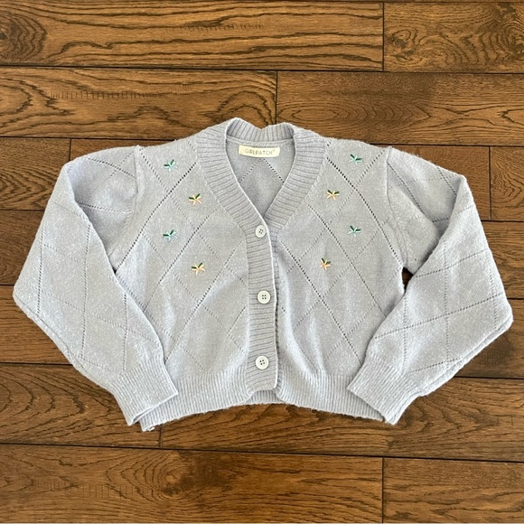 YESSTYLE BABY BLUE flower cardigan!! SUPER SOFT spring/summer must have - Picture 2 of 4